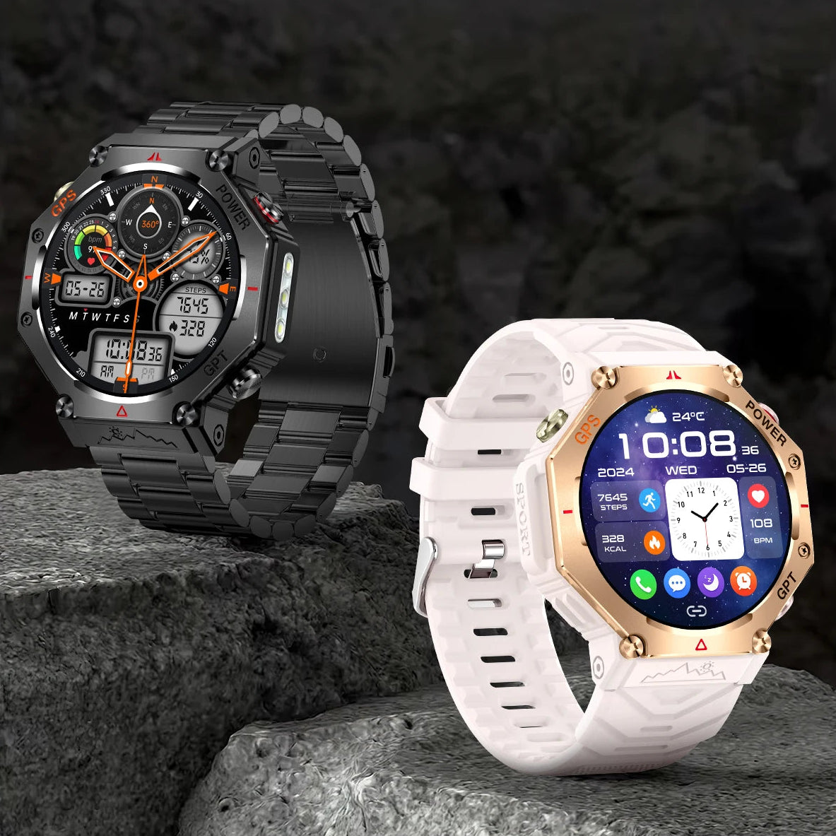 TacVertex T-Rex 3 Ultra Military GPS Smartwatch