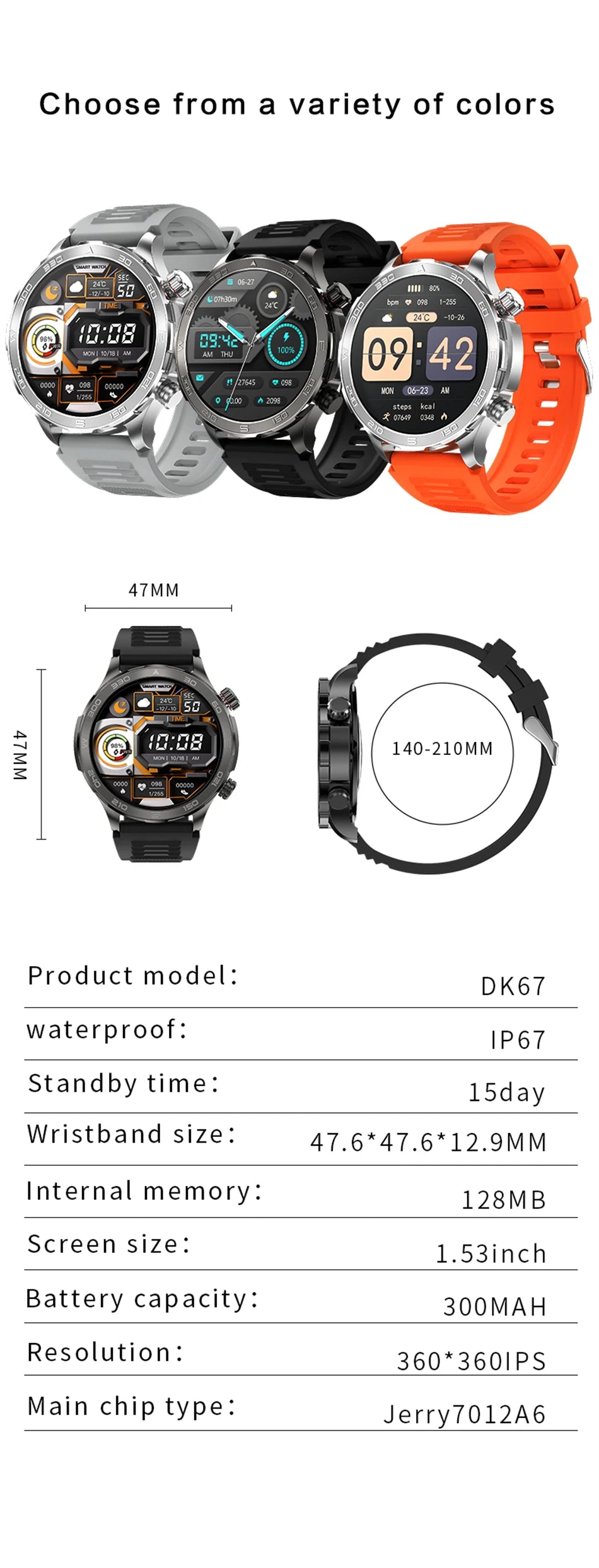 TacVertex Pro GPS AMOLED Smartwatch
