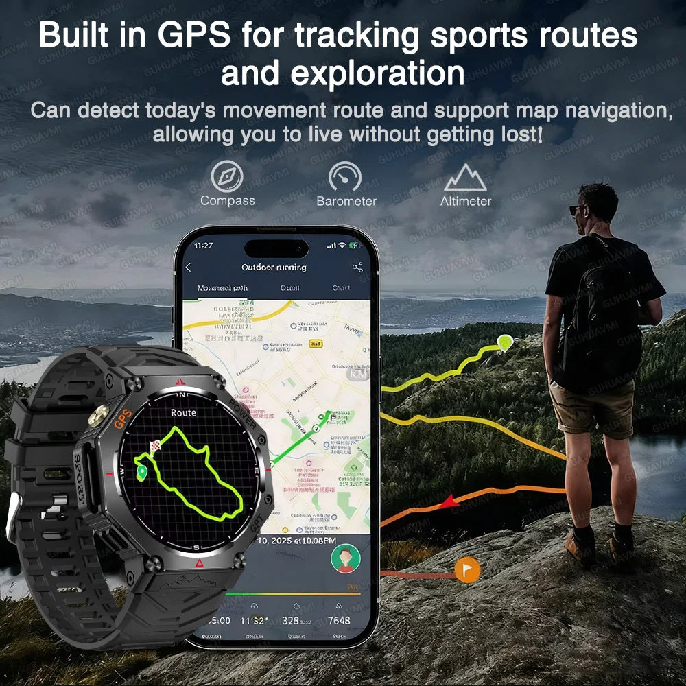 TacVertex T-Rex 3 Ultra Military GPS Smartwatch