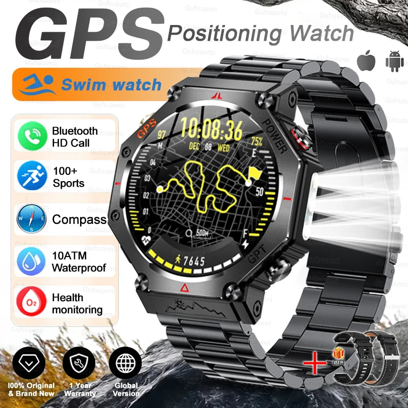 TacVertex T-Rex 3 Ultra Military GPS Smartwatch
