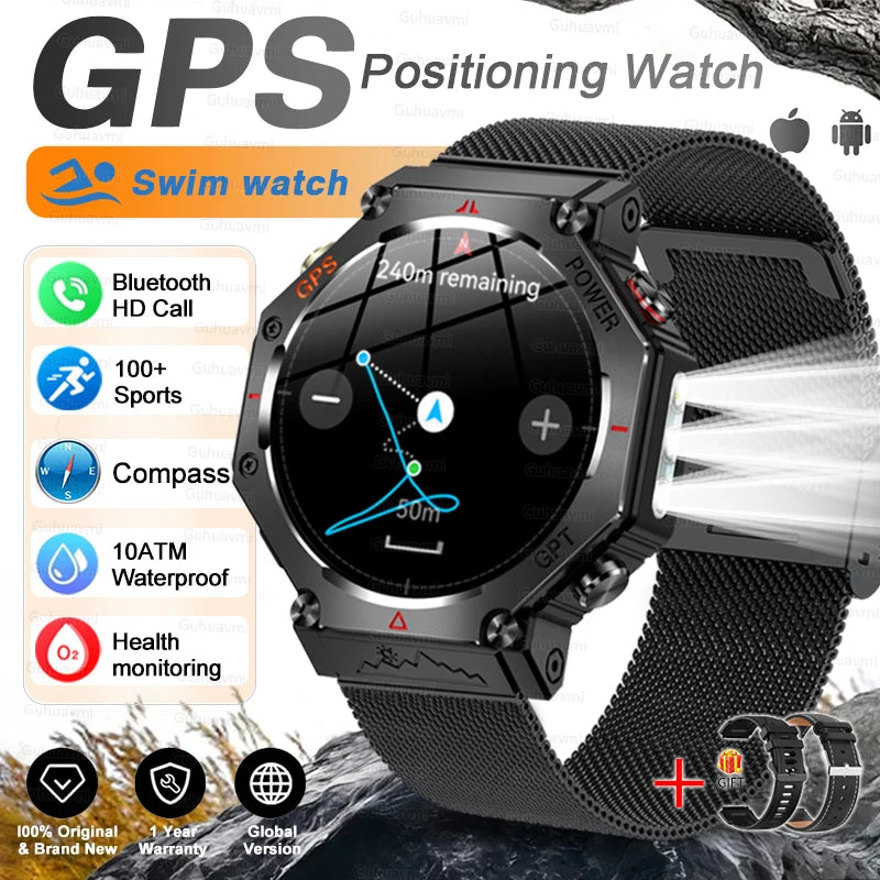 TacVertex T-Rex 3 Ultra Military GPS Smartwatch