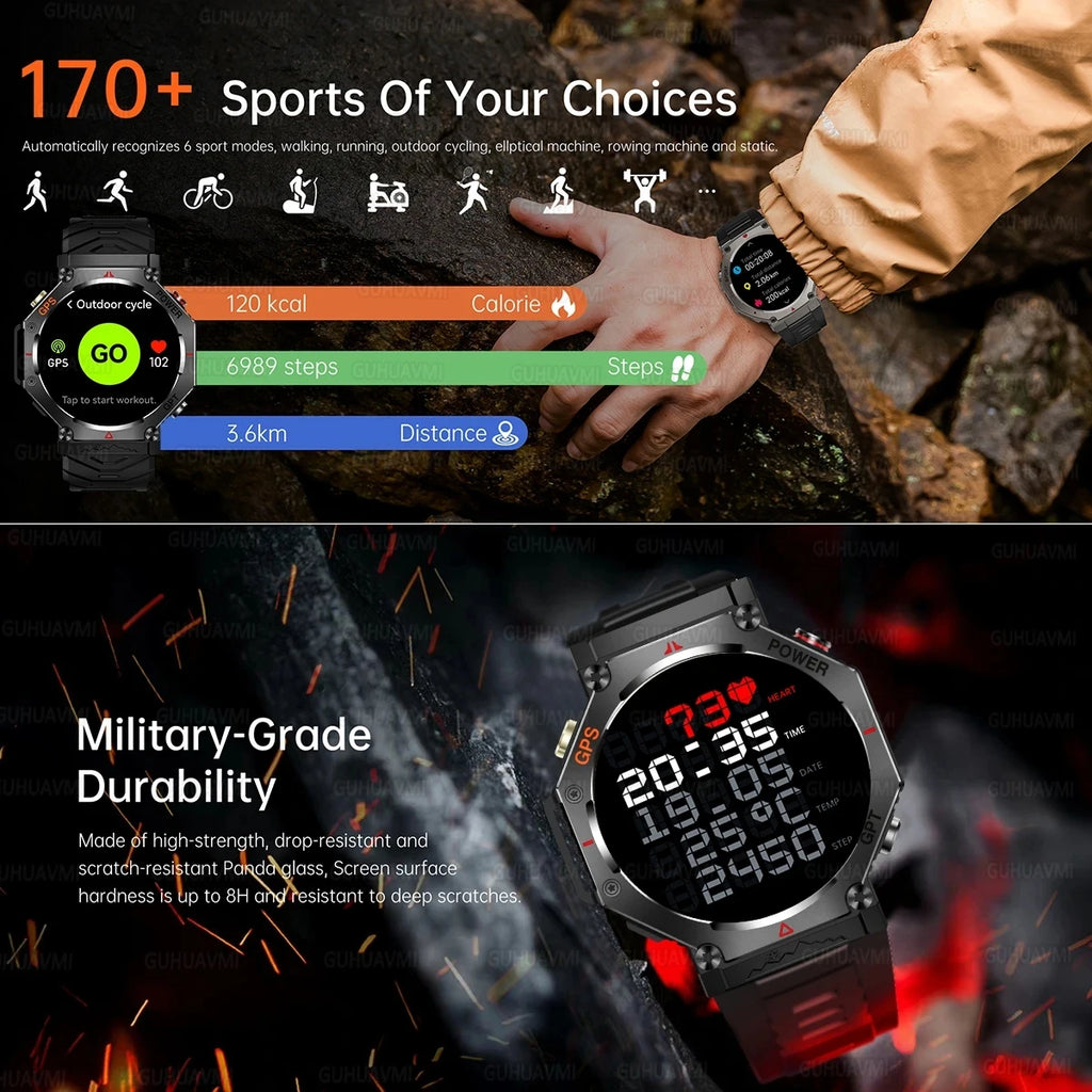 TacVertex T-Rex 3 Ultra Military GPS Smartwatch