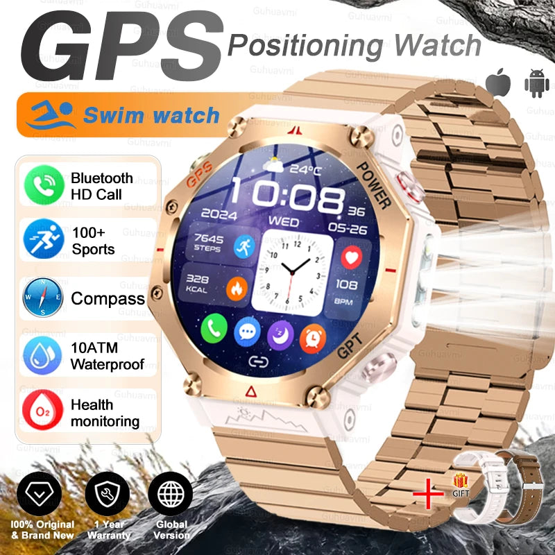 TacVertex T-Rex 3 Ultra Military GPS Smartwatch