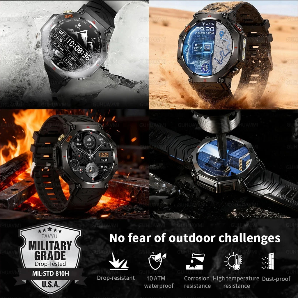 TacVertex T-Rex 3 Ultra Military GPS Smartwatch